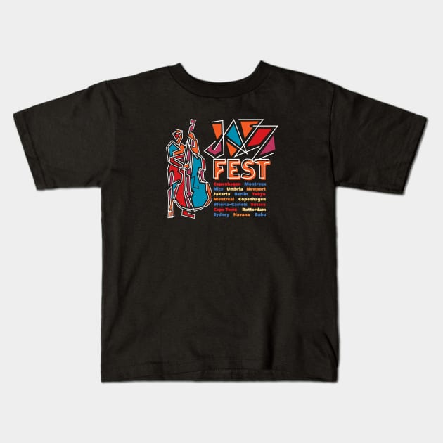 International Jazz Festival Kids T-Shirt by jazzworldquest
